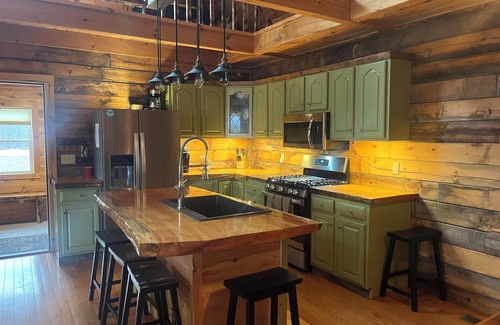 Jackman Cabin | Beautiful Log Cabin on Moose River in Jackman ME