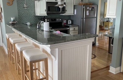 Mantoloking House | Beautiful WATERFRONT HOME WITH PRIVATE DOCK! Short walk to private ocean beach!