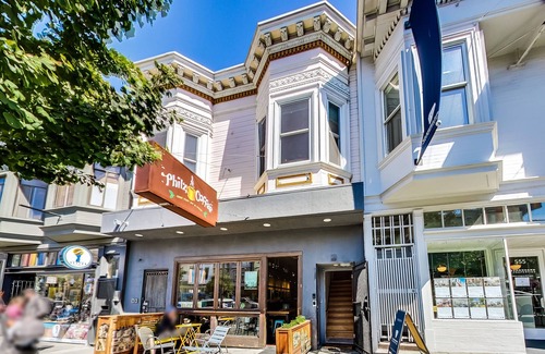 Castro District House | Beautifully updated, this modern apartment blends contemporary design with the rich history of the Castro—just steps from Harvey Milk’s former home and iconic camera shop, and above a favorite neighborhood coffee spot.