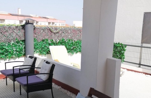 Beja Apartment | Beja Garden Apartment with Balcony, Terrace and Wi-Fi
