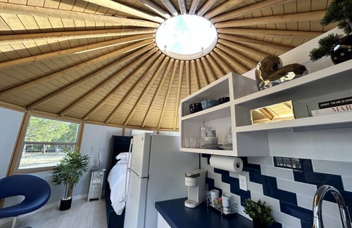 Myra RV Rental | Blue Velvet Yurt Saint Jo Texas