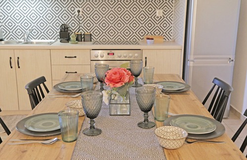 Aigio Apartment | Boho Studio with terrace and pool close to the beach