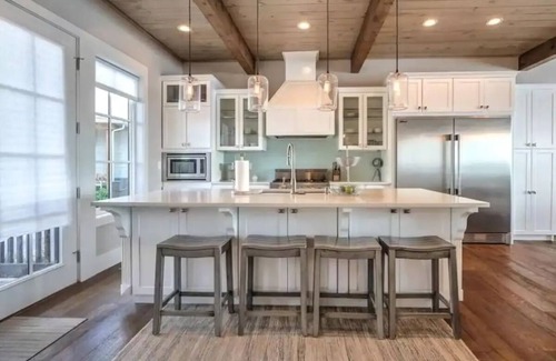 Langley House | Breathtaking waterfront property with game room and 3 waterfront decks!