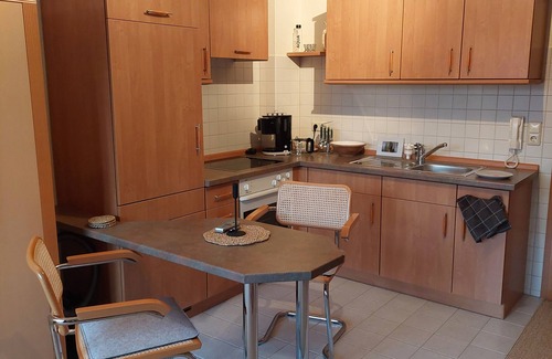Travemuende Apartment | Bright, cozy 1-room apartment with spacious eat-in kitchen and balcony with evening sun