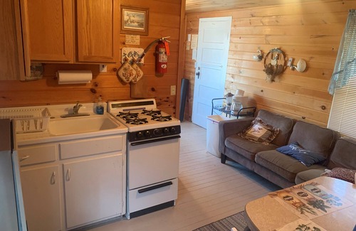 Winter Cottage | Bucktail Lodge Bayview Cabin, view of the East Fork of the Chippewa flowage