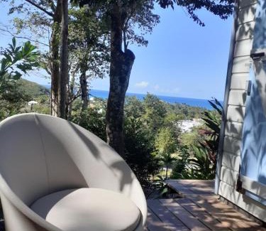 Bas Vent Cabin | Bungalow vue mer - Deshaies