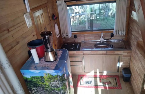 Sao Joaquim Cabin | Cabana Pequeno Bosque com dek e Vista/p o rio