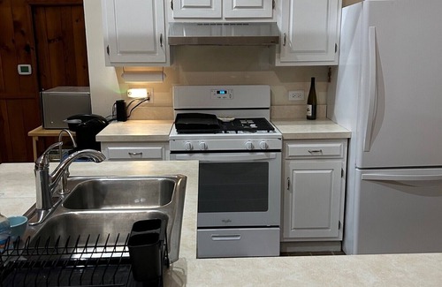Porter Beach Cabin | Cabin 53 steps from Porter Beach on Lake Michigan: Family & Pet-Friendly