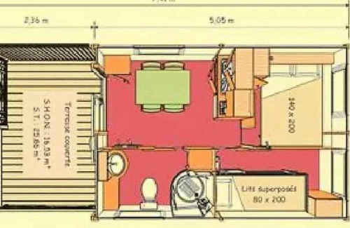 Licques Ski Chalet | Camping Pommiers Des 3 Pays**** - Chalet Tonga 3 Rooms 4 People