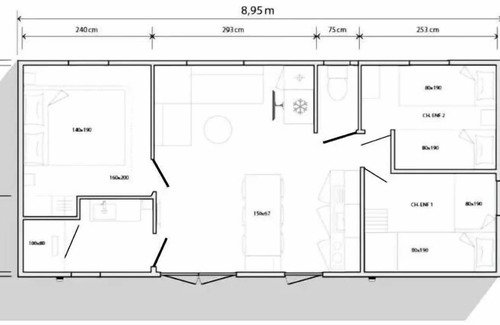 Saint-Satur House | Campsite Les Portes de Sancerre*** - Mobile home Ohara 884 4 Rooms 6 People