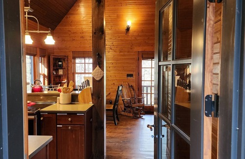 Cheshire Cabin | Cardinal’s Cove | 2-Story Cabin w/Fireplace + Jetted Tub + Biltmore Pass