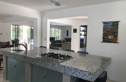 Telchac Puerto House | Casa De Cocos: A Private Family Friendly Beachfront House with A/C and Wifi