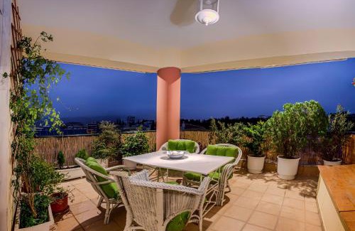 Pylaia-Chortiatis Apartment | CELESTIAL GARDEN-Thessaloniki's modern, eclectic penthouse with an amazing view and veranda