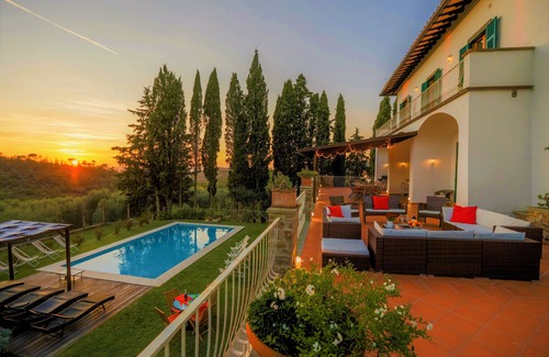San Casciano in Val di Pesa Villa | Charming Villa Torre in Chianti, 8 ensuite bedrooms, pool, Florence, Wi-Fi, A/C.