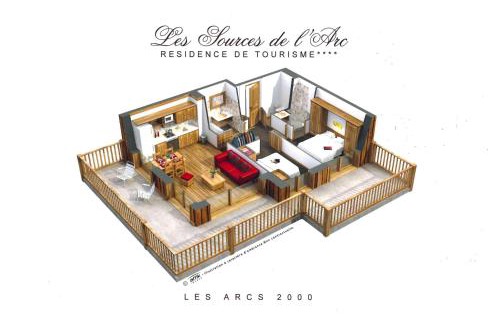 Arc-2000 Apartment | Chalet des Neiges -La Source des Arcs