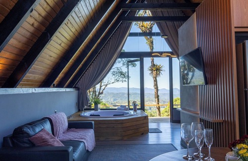 Sao Bento do Sul Ski Chalet | Chalet in the mountains Hidro Fireplace Sensational view