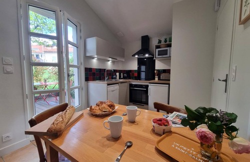 Saint-Galmier Cottage | Charming 1BR w/Garden, Terrace, In-Unit Laundry, & Modern Amenities