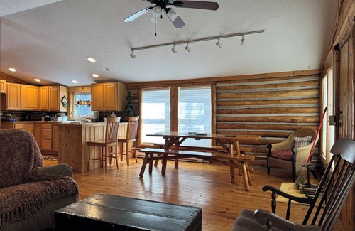 Fife Lake Cabin | Charming 3 bedroom log cabin on Pickerel Lake in Fife Lake, MI + a guest house
