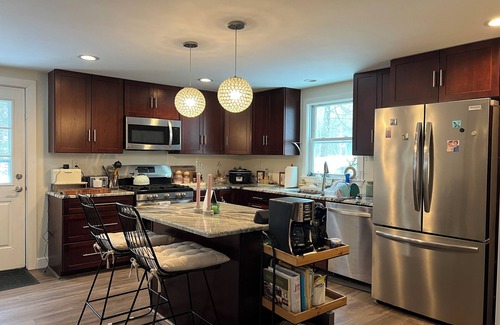 Lyman House | Charming, modern 2-bedroom home steps from public beach on Kennebunk Pond.
