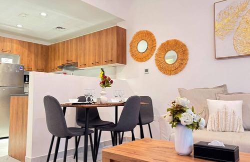 Masdar City Apartment | Charming Oasis: 1BR Comfort for Up to 3 Guests