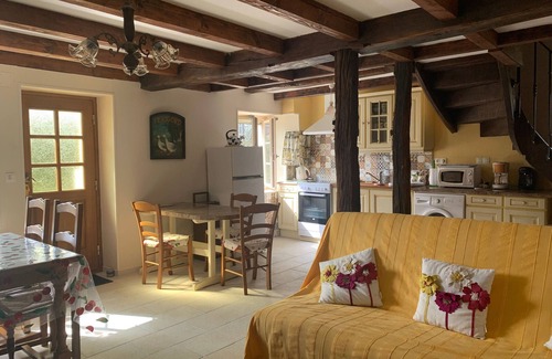 Orbigny-au-Val Cottage | Charming Village House with Garden, Terrace, and Lake Nearby