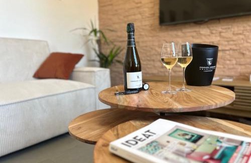 Hautvillers House | CHEZ FERNAND Cottage AC Terrace Garden Petanque court & private free parking