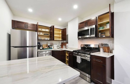 Lower Lawrenceville House | Chic Stay: King Bed, Pet-Friendly, Prime Location