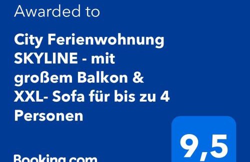 North Geestemund Apartment | City Ferienwohnung SKYLINE - mit großem Balkon & XXL- Sofa für bis zu 4 Personen