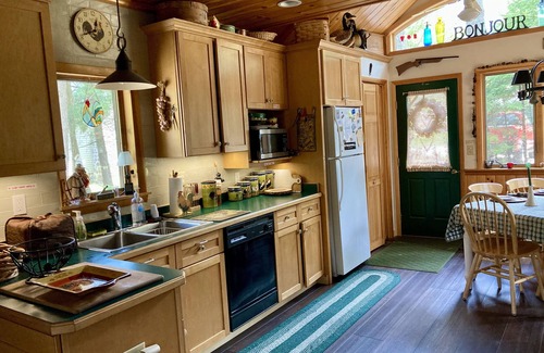 Old Forge Ski Chalet | Classic Adirondack Chalet on Moose River -Summer weekly rentals only Sat. to Sat