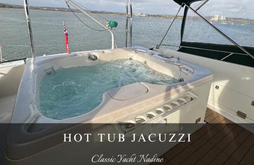 Poole Boat Rental | Classic Yacht Nadine in Poole Harbour, Dorset, with a Hot Tub Jacuzzi