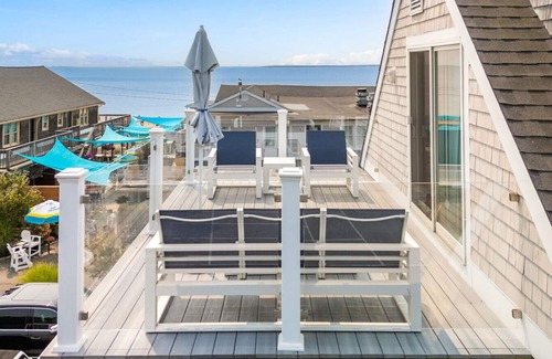 Falmouth Heights Apartment | Comfortable Suite with Large Deck & Partial Ocean Views