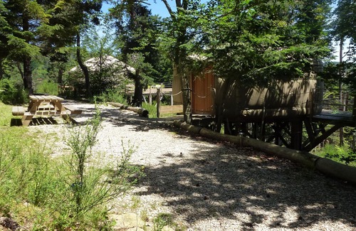 Saint-Bonnet-le-Froid Cabin | Contemporary yurt on a woodland terrace