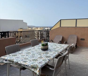 Bugibba Apartment | Cosy 2 Bedroom Penthouse with Terraces & seaview