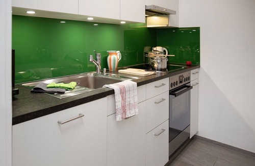 Falera Apartment | Cosy apartment for 5 guests with pool, WIFI, TV, balcony, panoramic view and parking