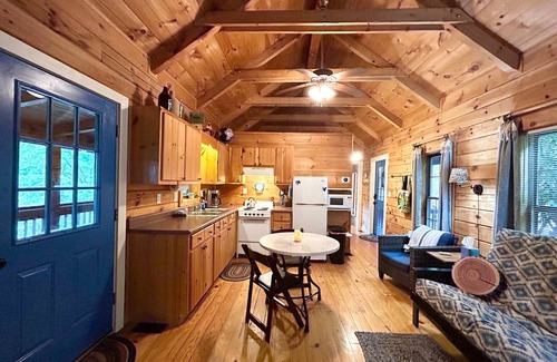 Lake Lure Cabin | Cozy Blue Skies Cabin - walk to Chimney Rock & Lake Lure