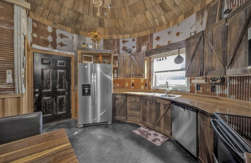 Pineville Cabin | Cozy cabin in charming Pineville with hot tub, 180" movie screen, WiFi, AC
