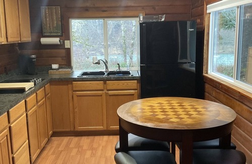 Forks Cabin | Cozy Cabin On The Sol Duc River Sleeps Four. Fully Supplied Kitchen And Linen's.