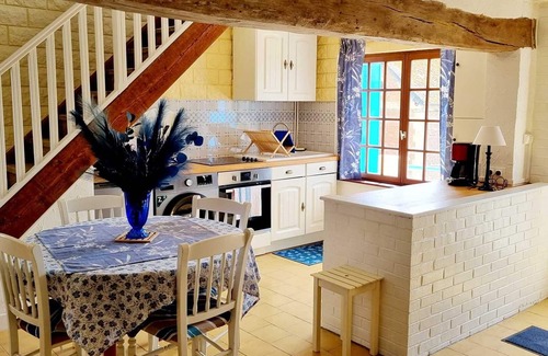 Lesquielles-Saint-Germain Cottage | Cozy Riverside Getaway with Terrace, BBQ, Fireplace - Near Village Center
