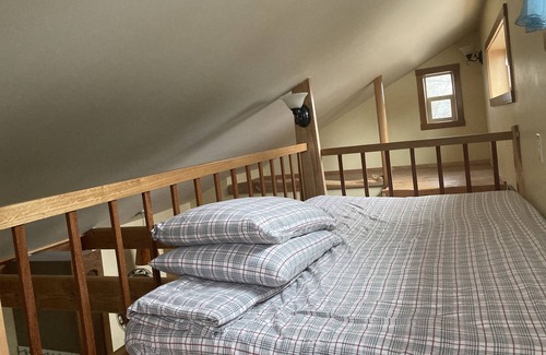 Friendly Ski Chalet | Custom Built Tiny House in an organic backyard garden