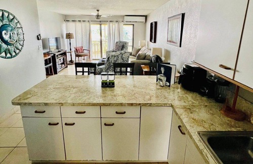 Estate Golden Rock Condo | Dante's Paradise awaits YOU 2 bed, 2 bath condo, steps from the pool and beach!