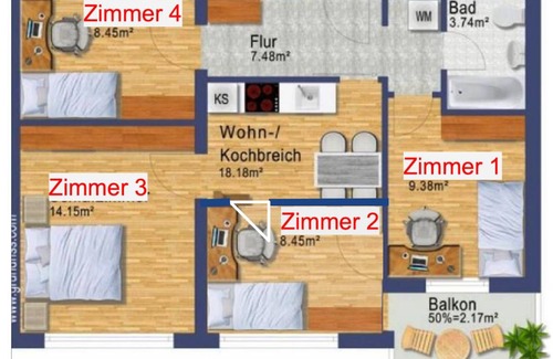 Forstenried Resort | 65 m² Private room ∙ 1 bedroom ∙ 1 guest