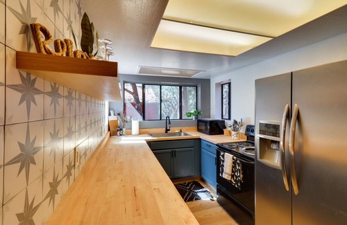 Overgaard Cabin | Decks + Fire Pit: Rustic-Modern Overgaard Cabin!