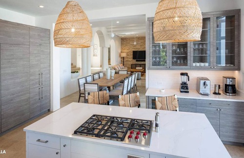 Long Bay Village Villa | Deluxe white 5 bedroom villa with sea view