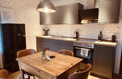 Lutherstadt Wittenberg Apartment | Designapartment 2 mit Terrasse.100 Meter Fußweg zur Schlosskirche und Marktplatz