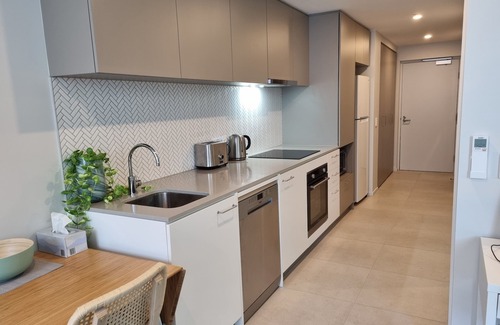 Greenway Apartment | Designer Gem! Comfort with Style. Boosts rooftop pool, spa, sauna & park.