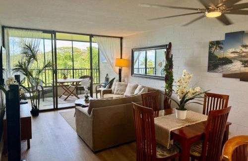 Hilo Apartment | Direct Oceanfront Mauna Loa Shores Honu Elua #508 next to Carlsmith Beach park, Hilo HI