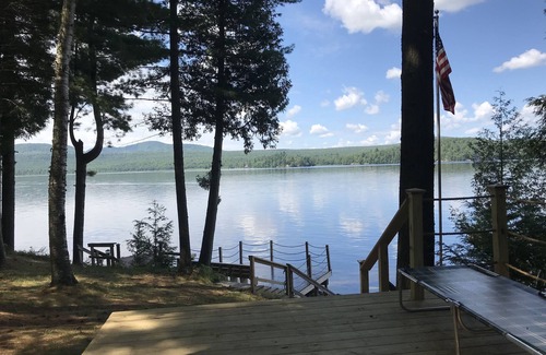 Lyon Mountain Cabin | Direct waterfront overlooking forever wild forest on a hidden dead end street