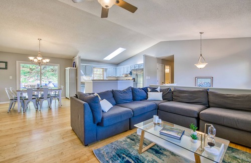 Woodfin House | Dog-friendly home with big deck, grill, firepit & game room - 9 min to downtown