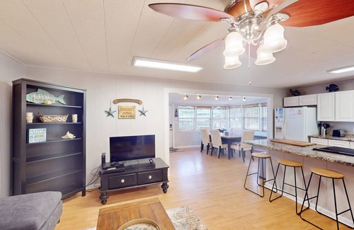 Fort Morgan Pines House | Dog-friendly waterfront retreat with a washer/dryer, AC, patio, & outdoor shower