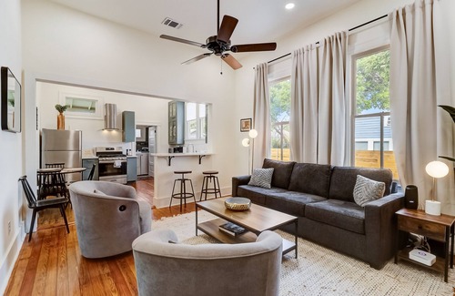 Near East Side House | Downtown home with enclosed backyard, deck, streaming, washer/dryer, central AC